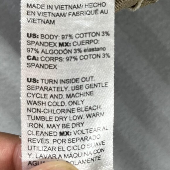 WHBM The Pret-A-Jet Pants Womens 10 Long Khaki High-Rise Utility Straight Leg - Picture 12 of 13